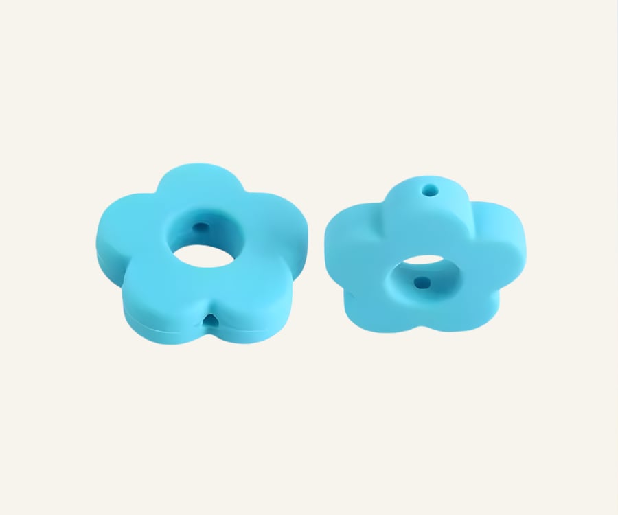 Silicone flower teether for children
