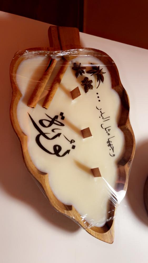 شمعة الورقة الخشبية