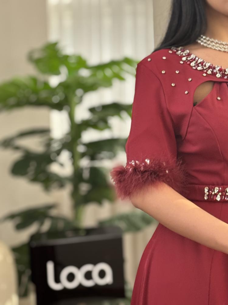 Evening dress with an elegant design