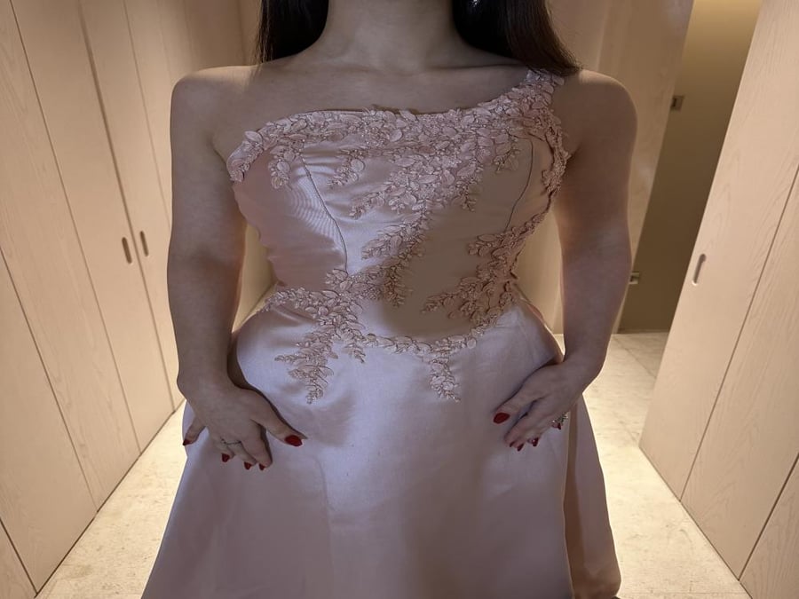 Pink evening dress