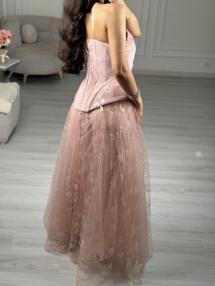 Pink evening dress