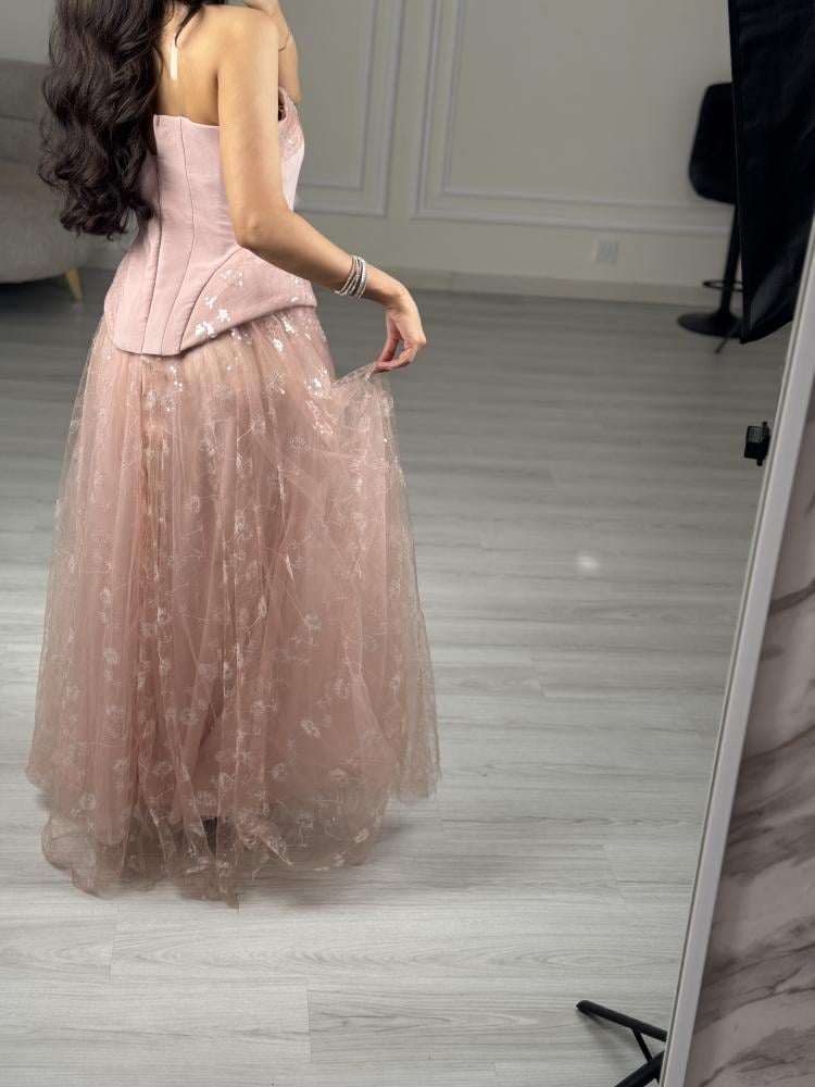Pink evening dress