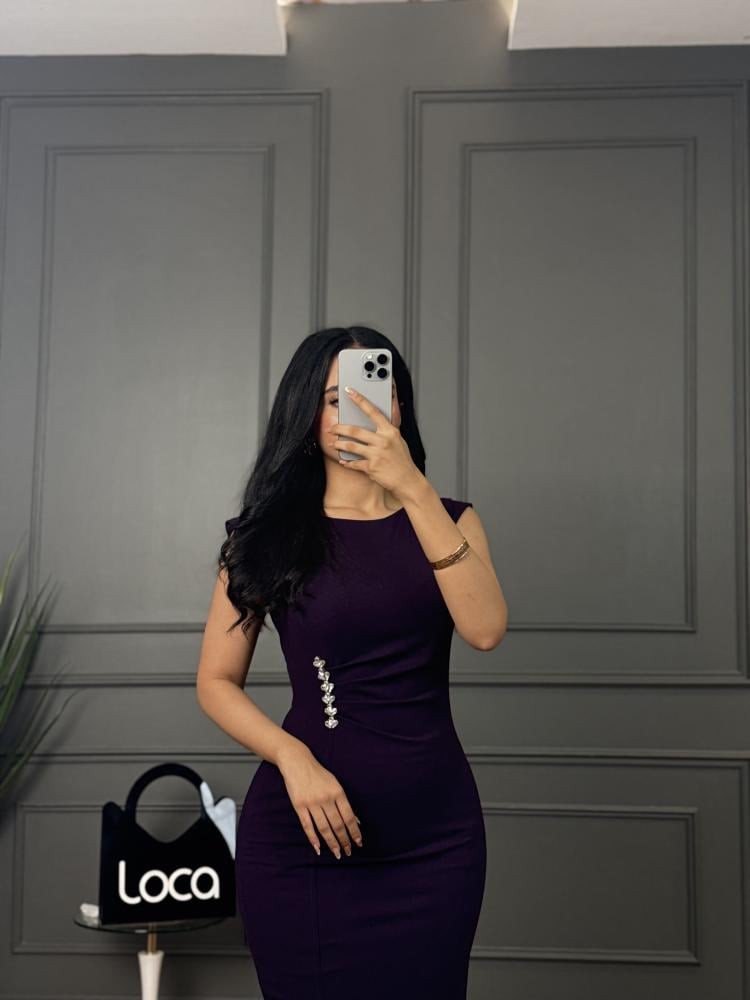 فستان  ماسك لون ليلكي من لوكا فاشن