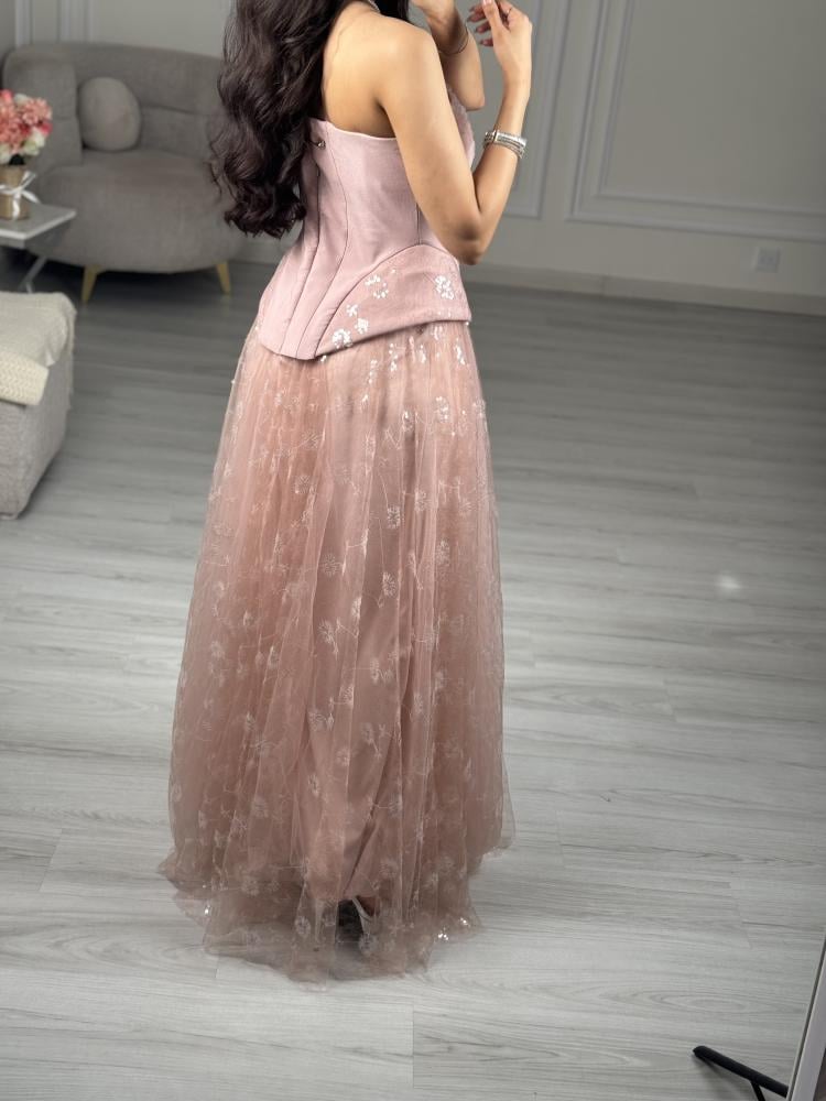 Pink evening dress