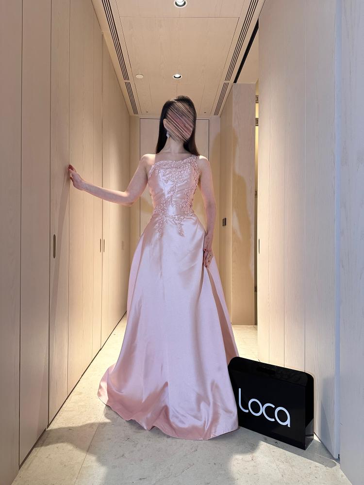 Pink evening dress