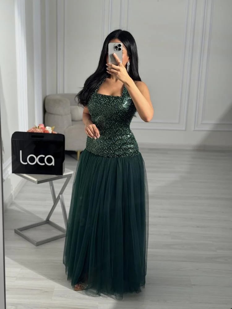 فستان سهره اخضر