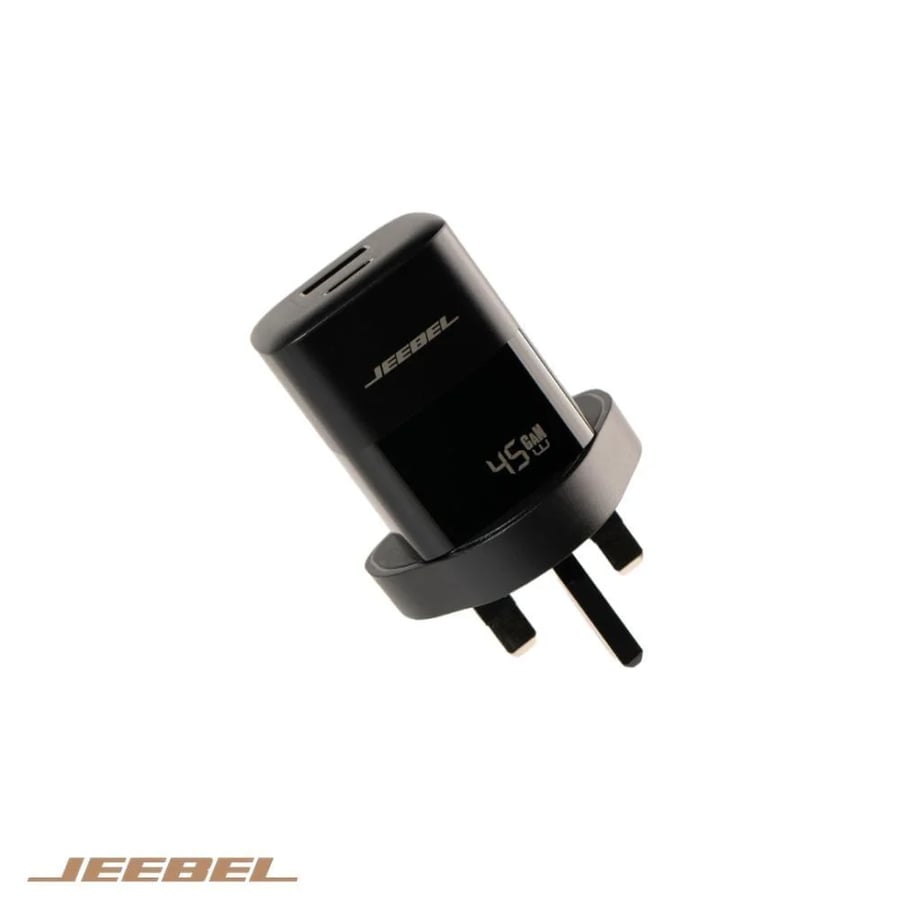 شاحن  جداري 45 واط مدخل بي دي أسود JEEBEL - B304