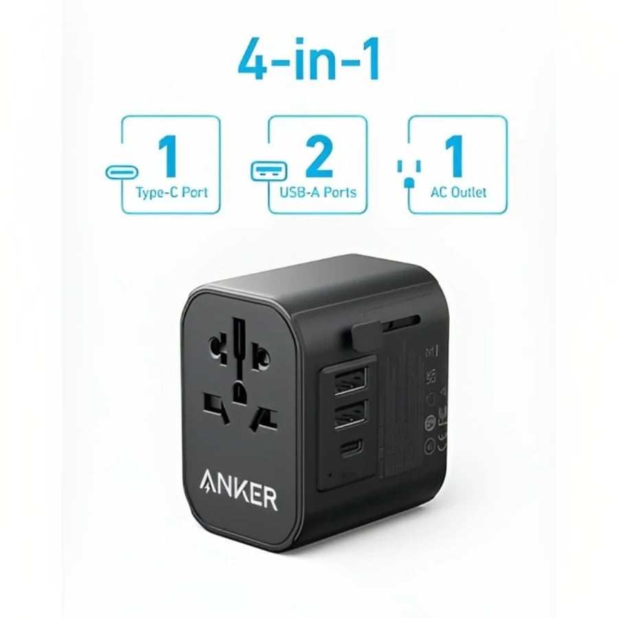 فيش دولي بقوة 30 واط أسود - ANKER