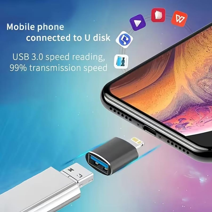 قارئ USB ايفون T12 أسود - OVAST