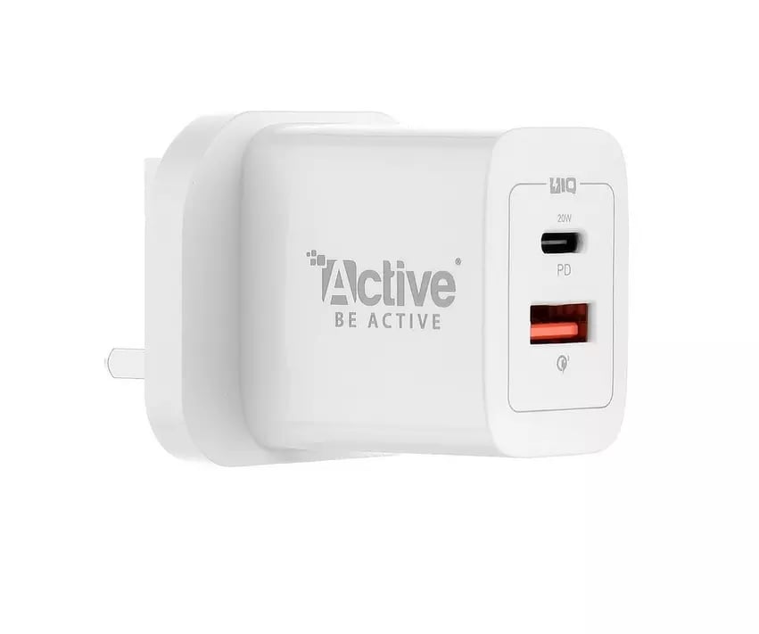 شاحن جداري 20 واط أبيض - Active