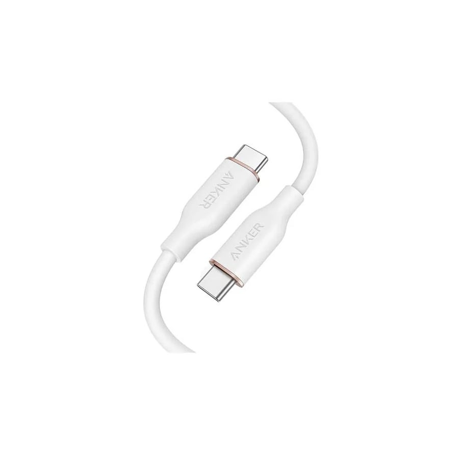 سلك شحن تايب سي تايب سي 1.8 متر ربل أبيض - ANKER