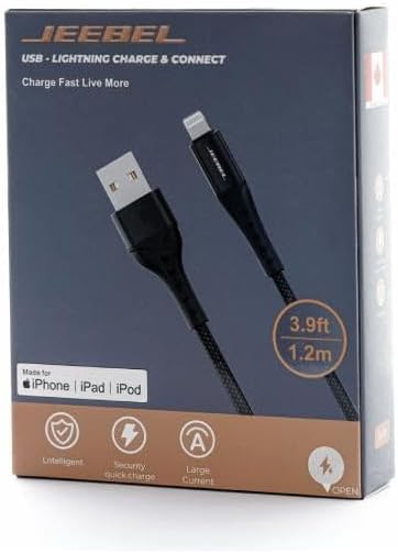 سلك شحن USB أيفون قماش JE-B309 أسود - JEEBEL