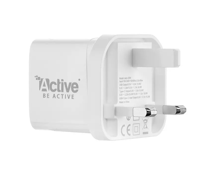 شاحن جداري 20 واط أبيض - Active