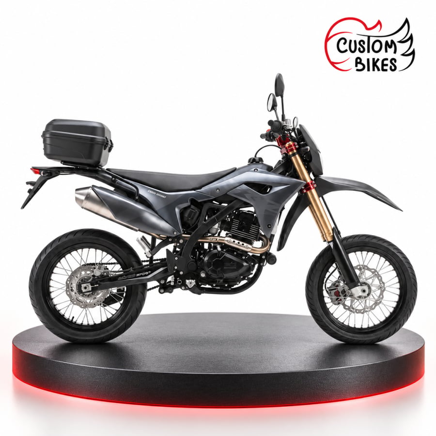 دراجة نارية صحراوي DR300SM باورسبورت - لون اسود