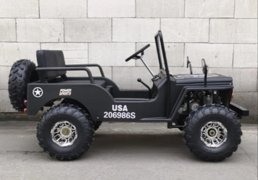 سيارة ميني جيب 4 عجلات 150CC - لون اسود -7 Mini Jeep : G7-0