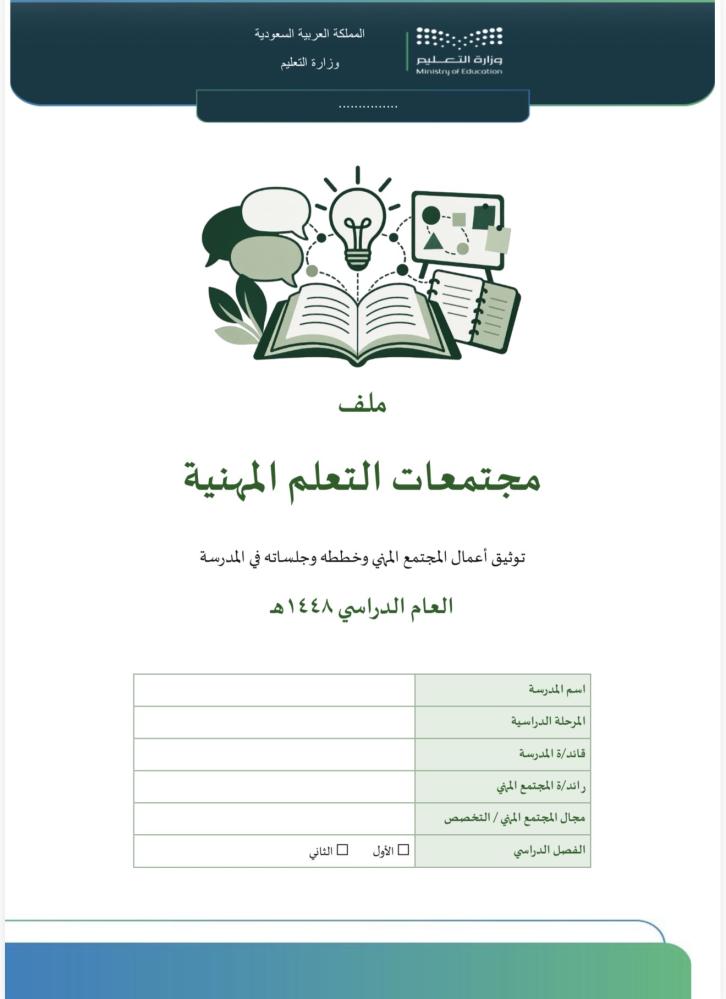 ملف مجتمعات التعلم المهنية