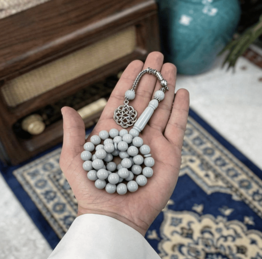 سبحة بكلايت رمادي طربزونة