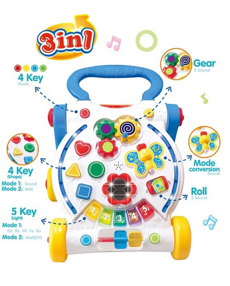 Children's walking toy brand (five star) educational 3 in 1 multifunctional