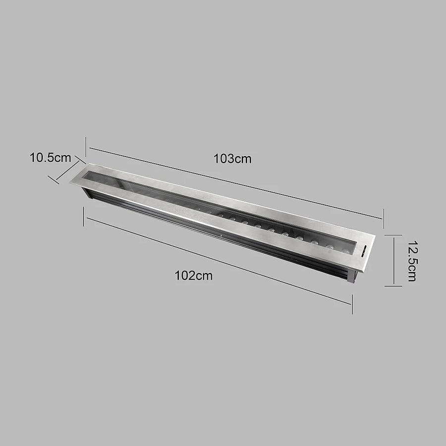 Underground recessed burial spotlight 1020 mm ruler 24 lenses yellow lighting color 50 watt Tovl