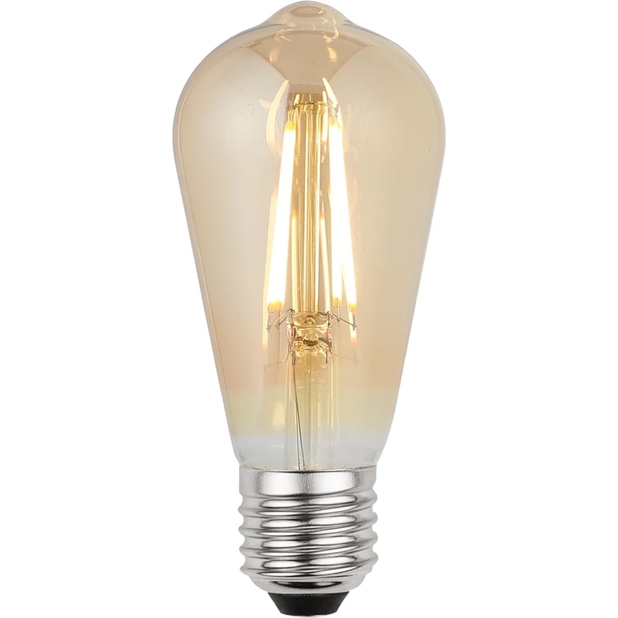 Yellow lighting color bulb with golden glass 7 watt E27