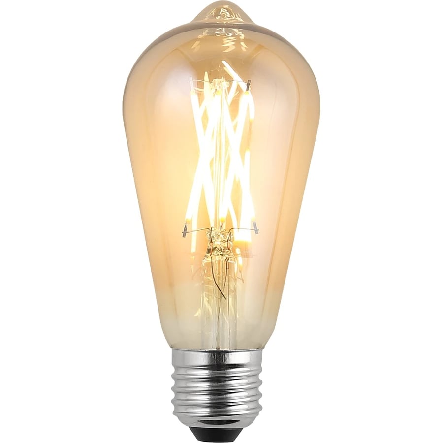 Yellow lighting color bulb with golden glass 7 watt E27