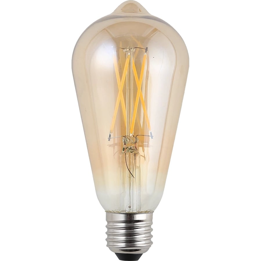 Yellow lighting color bulb with golden glass 7 watt E27