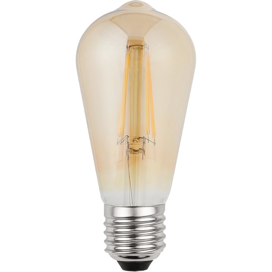Yellow lighting color bulb with golden glass 7 watt E27