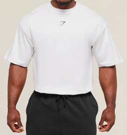 gymshark oversized t-shirt (white)