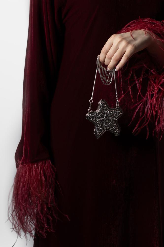 شنط أنيقه شكل نجمه {لون أسود}  Âme Midnight Star