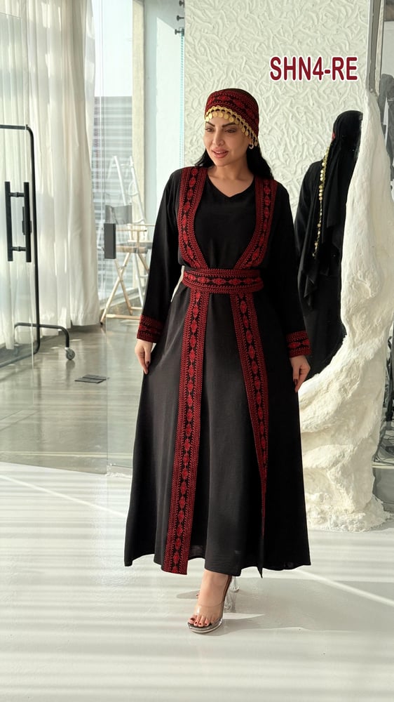 طقم حنه لينن مكرمشه مع شال