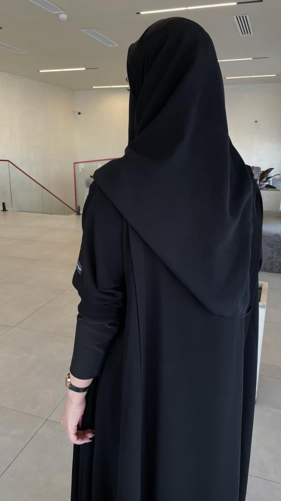 عباية ديالا تربل كلوش كريب ملكي