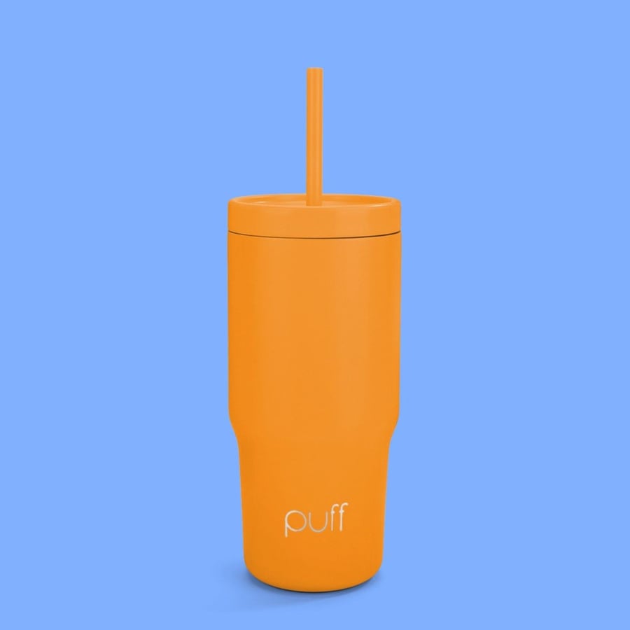 قارورة حافظة قهوة بف سيبي غو لون برتقالي مطفي PUFF