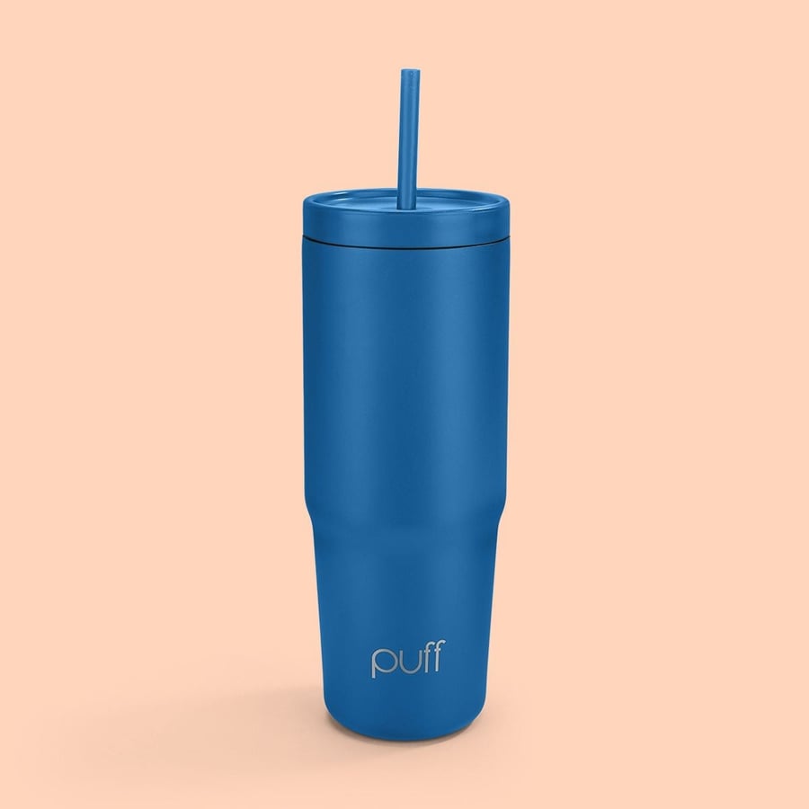 قارورة حافظة قهوة بف سيبي غو لون ازرق مطفي 705 مل PUFF