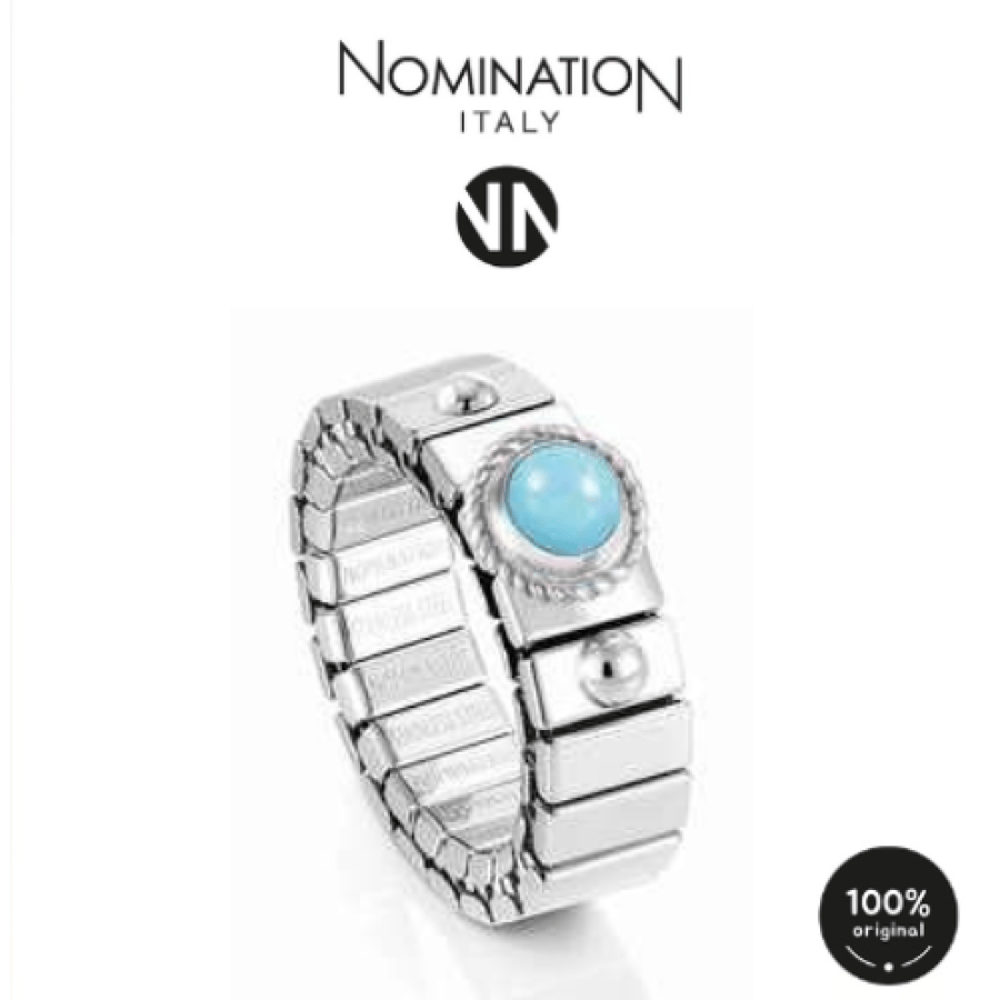 خاتم اكستنشن فضي مع حجر TURQUOISE