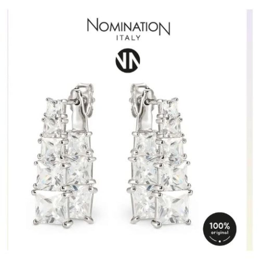 DAYTONIGHT earrings in 925 silver (PENDANTS) and cz White