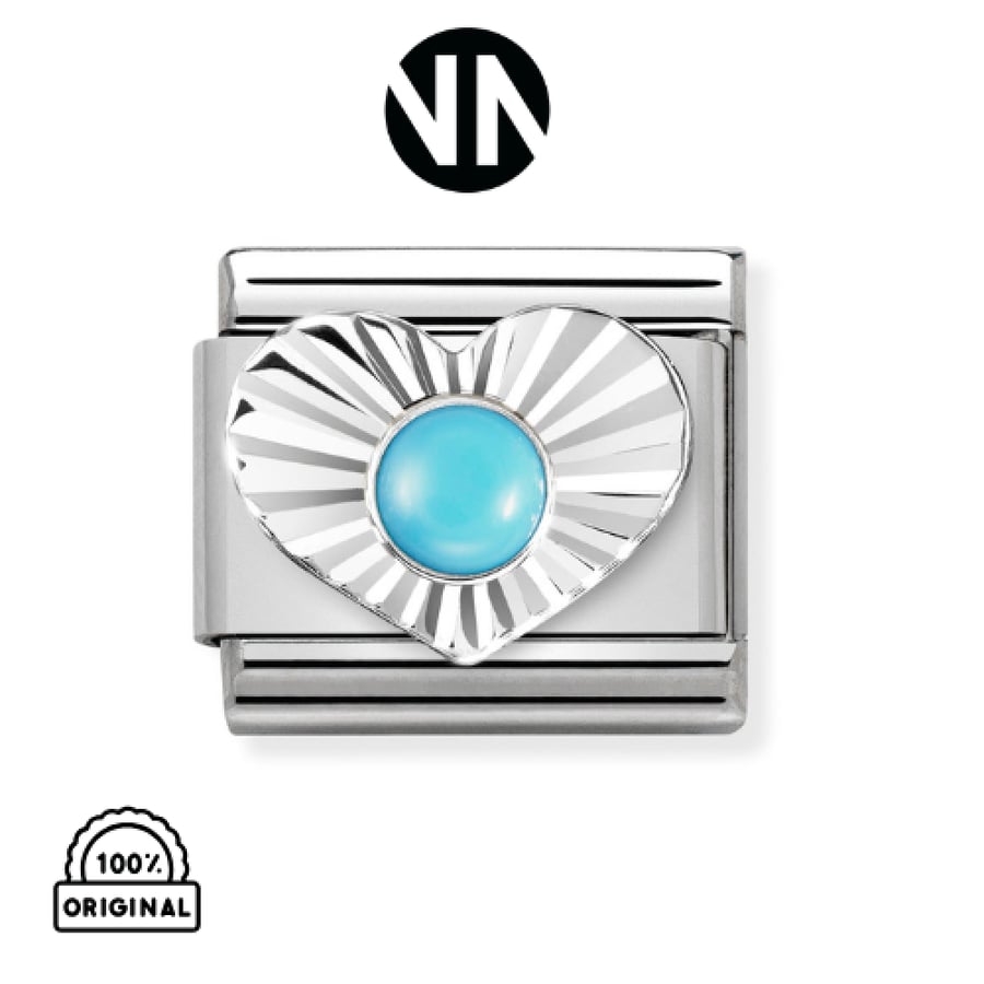 شكل تركيب كلاسيك حجر قلبTURQUOISE