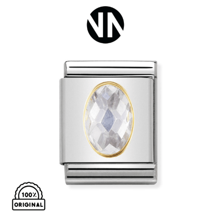 White wide zircon stone