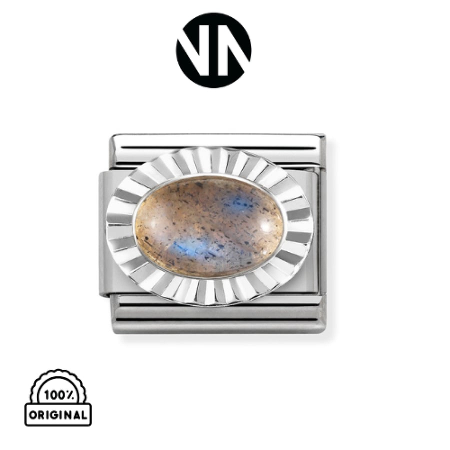 شكل تركيب كلاسيك حجر بيضاوي LABRADORITE