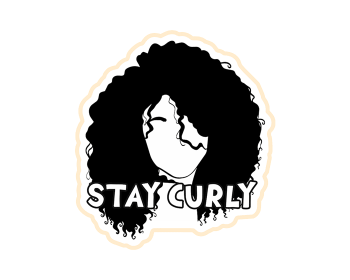 ستيكر STAY CURLY