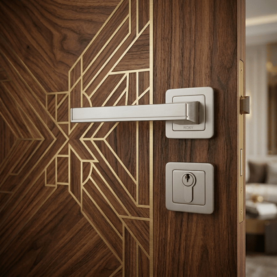 مقبض باب بتصميم هندسي فاخر بألوان متعددة – ROXY