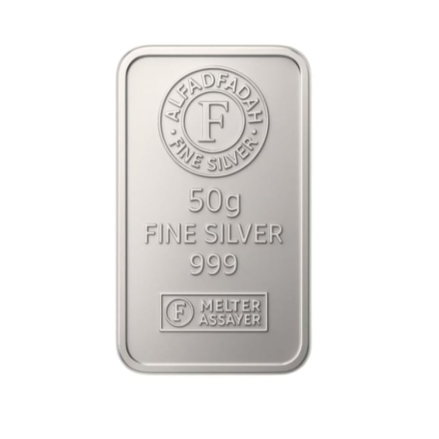 Silver bullion 50 grams