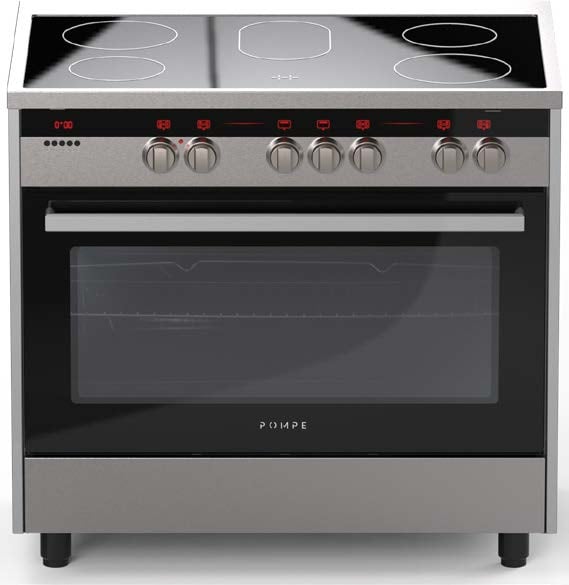 فرن كهرباء 90 سم 5 عیون زجاج سیرامیك أسود   بومبي  _  PF90VC