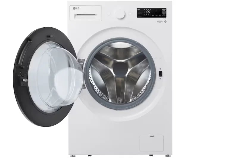 غسالة LG فتحة امامية 15كيلو أبيض مع مجفف ابيضWSN1508WHT