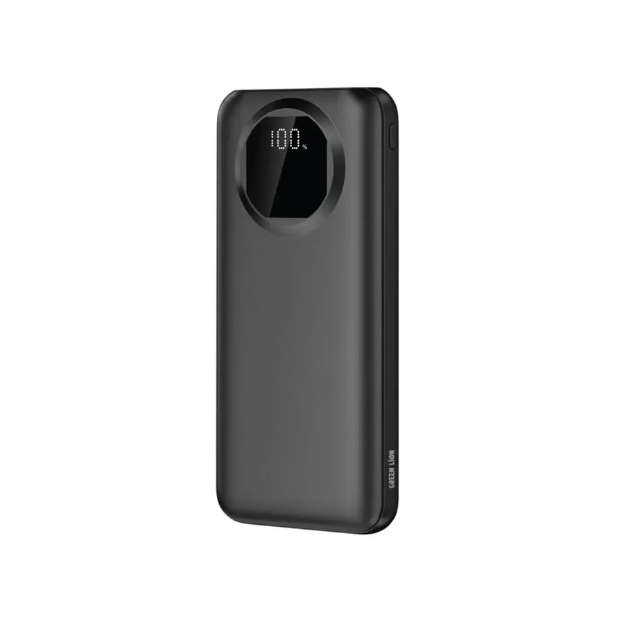 شاحن متنقل نايرو 10000 ملي أمبير بي دي 20 وات لون أسود من جرين لايون Green Lion Nairo 10000Mah Power Bank Pd 20W