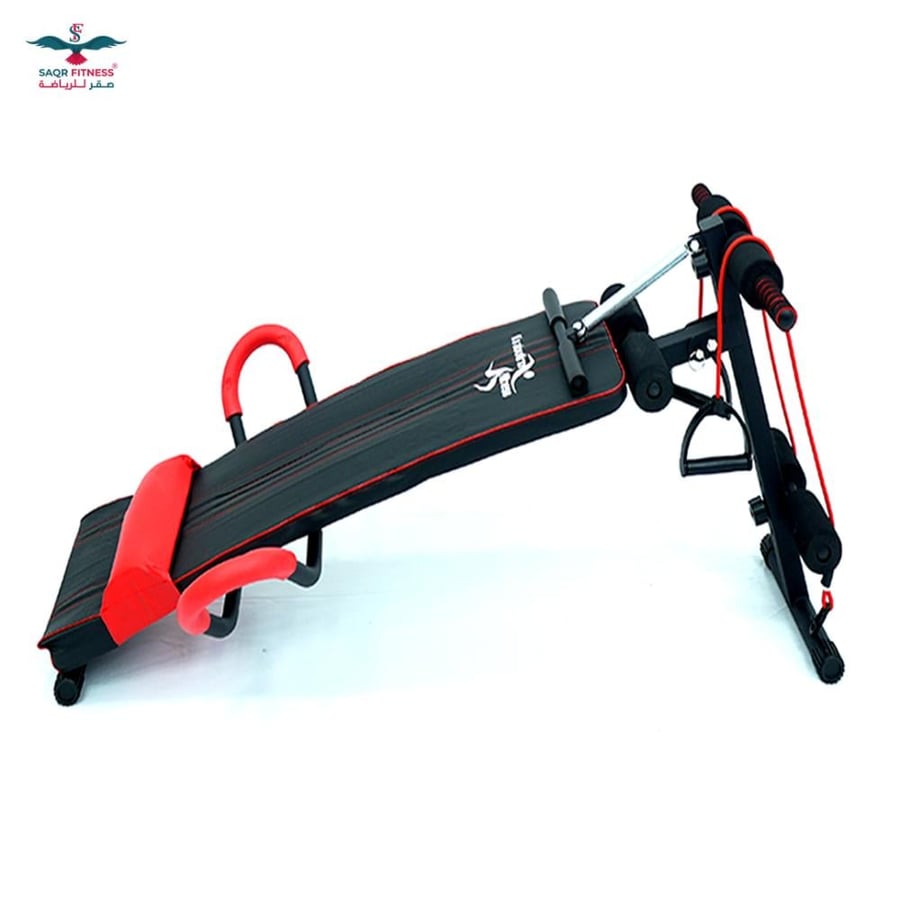 مقعد تمارين بطن مائل مع حبال مقاومة – للاستخدام المنزلي
