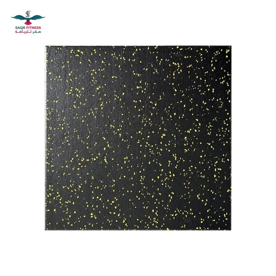 High quality black and yellow rubber gym flooring