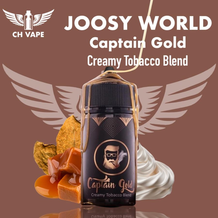 كابتن قولد توباكو كريمي سولت  JOOSY WORLD Captain Gold Creamy Tobacco Blend Salt