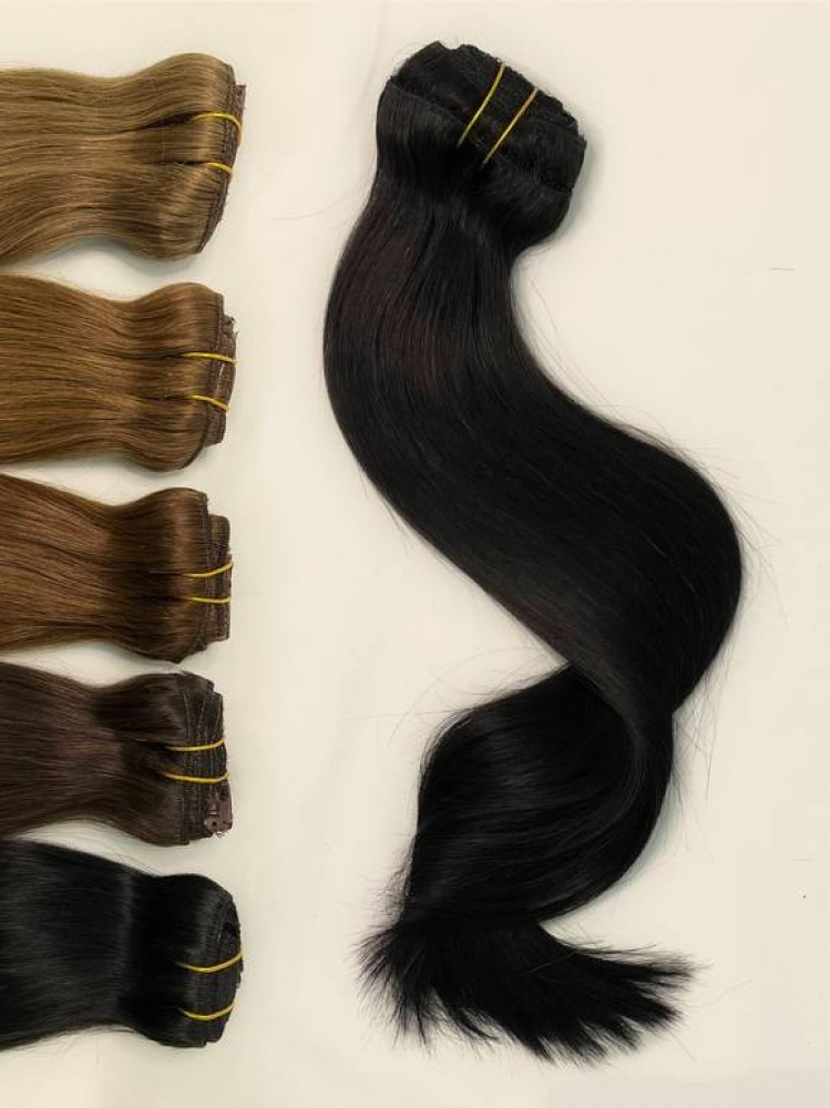 Hair extension with clamps, density 200 grams