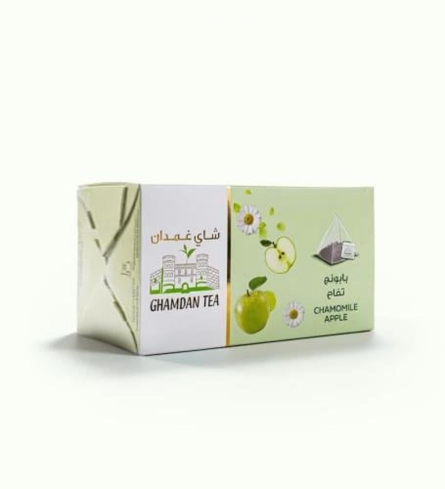 شاي غمدان - شاي بابونج وتفاح 20 كيس مغلف هرمي