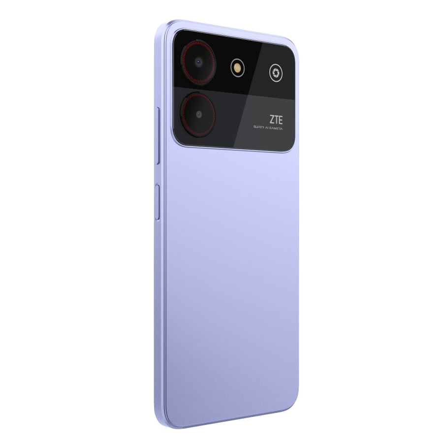 جوال ZTE Blade A54 ذاكرة 128/8 جيجا - ذاكرة رام موسعه (4+4) ثنائي الشريحة ,قياس الشاشة 6.56 إنش, بصمة الإصبع الجانبية , وبصمة وجه, اللون البنفسجي
